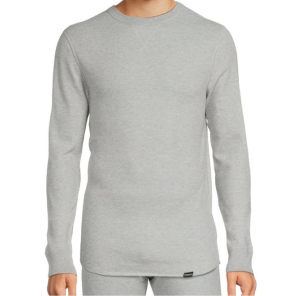 Hanes Shirts Hanes Mens Thermal Reversible Crewneck Top Gray Poshmark